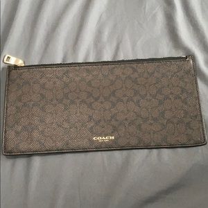 Coach thin pouch slim wallet organizer travel